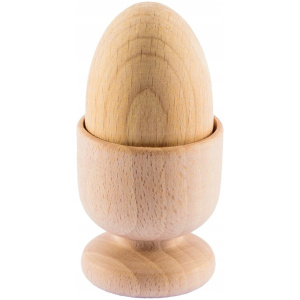 Zestaw jajko drewniane + kieliszek do Decoupage