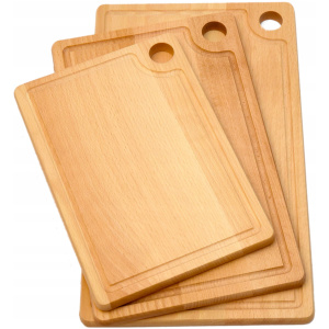 Komplet zestaw trzech desek z dziurką do krojenia