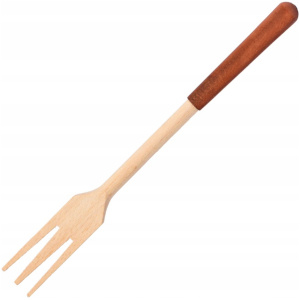 Widelec drewniany z brązową nakładką