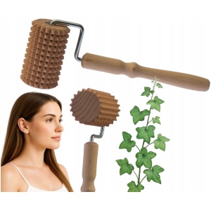 Masażer drewniany z rączką, receptor do masażu