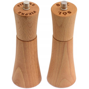 Komplet zestaw młynków do pieprzu soli z NAPISEM