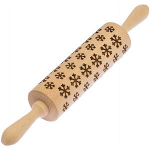 Wałek do ciasta GRAWEROWANY drewniany Świąteczny