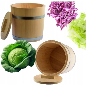 Beczka drewniana do kiszenia kapusty, ogórków 15 L tradycja i naturalna